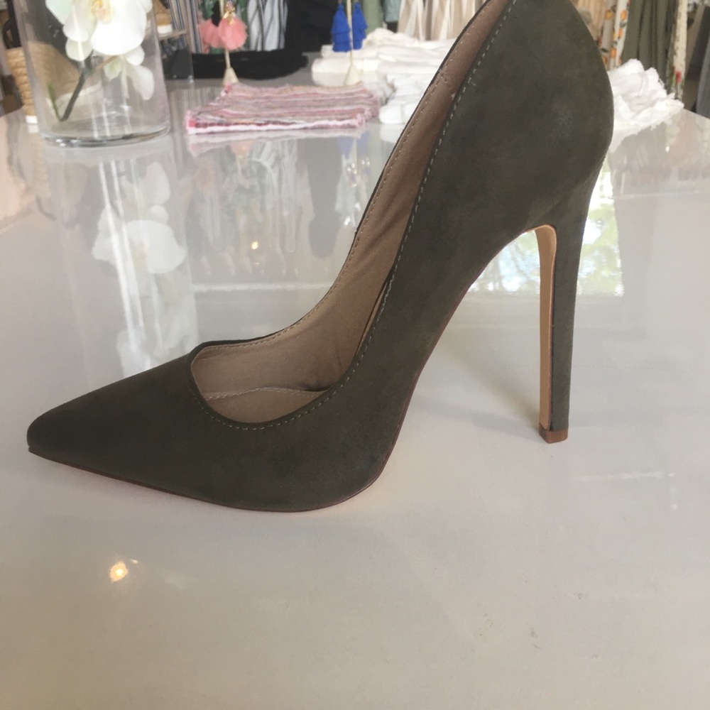 Olive high heels